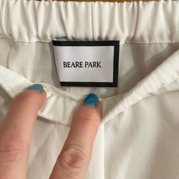 BEARE PARK elastic waist pant in ivory Size 8 - Picture 5 of 8
